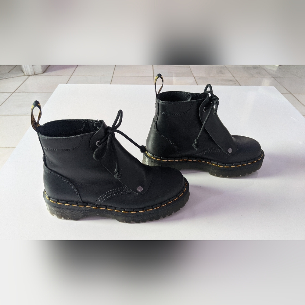 Dr Martens 101 Lace Cover Ankle Boots - Picture 3 of 9